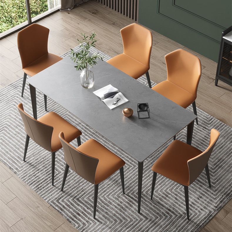 Modern Rectangle Dining Table Sintered Stone Dining Table with 4 Legs for Home Kitchen Dinner Clearhalo ' dining_table' 'Dining Tables & Seating' 'Dining Tables' 'furn' 'furn_dining_table' 'Furniture' 'furniture_dining_table' 'Kitchen & Dining Furniture' 'kitchen&dining_furn' 'kitchen' 'kitchen_dining_table' 1200x1200_6bbf3719-adfd-4d11-ae31-b38afa832af1