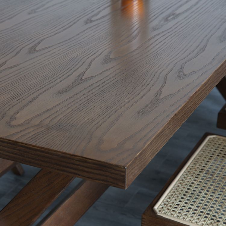 Rectangle Pine Wood Table with Trestle Base Modern Dining Table for Restaurant Clearhalo ' dining_table' 'Dining Tables & Seating' 'Dining Tables' 'furn' 'furn_dining_table' 'Furniture' 'furniture_dining_table' 'Kitchen & Dining Furniture' 'kitchen&dining_furn' 'kitchen' 'kitchen_dining_table' 1200x1200_6bbf996c-529a-4236-a1fa-d7643e802188