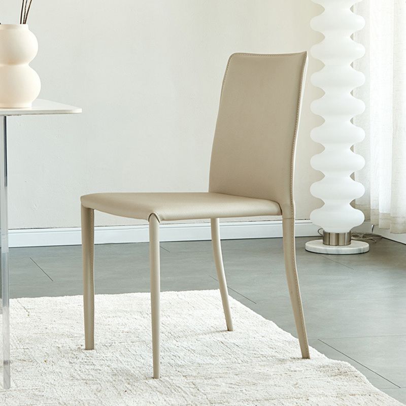Silla de cuero moderna sólida sólida para comedor para comedor