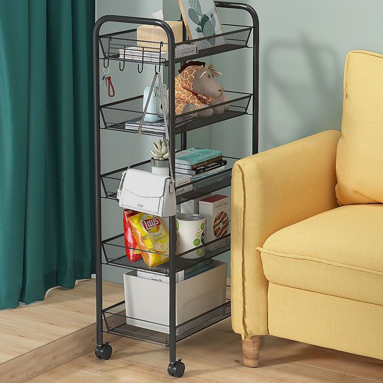 Modern Iron Bookcase, 10.5" W Geometric Bookshelf for Any Room