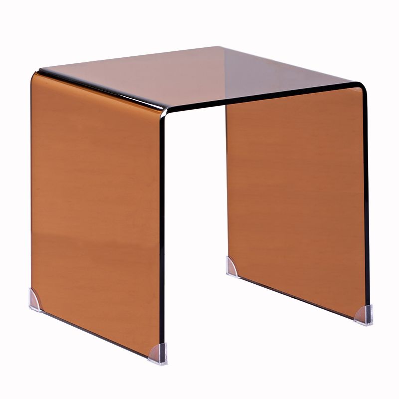 Table basse luge en verre géométrique 1 table de cocktail simple en marron