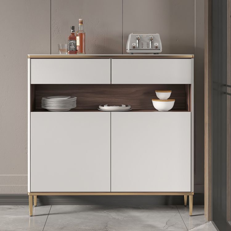 Wood Dining Room Sideboard Cabinet Glam Credenza with Storage and Drawer Clearhalo 'buffet_sideboard' 'Buffets & Sideboards' 'furn' 'furn_buffet_sideboard' 'Furniture' 'furniture_buffet_sideboard' 'Kitchen & Dining Furniture' 1200x1200_6bc6859b-36de-4d56-b4fe-8a63655ea34a