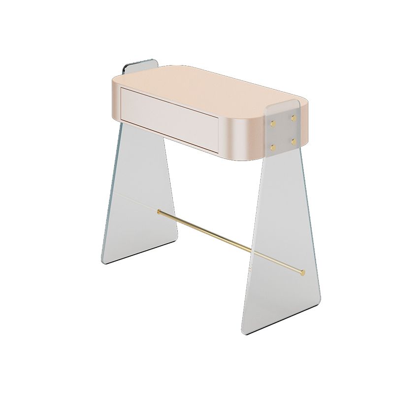 Contemporain 1 tiroir Maquillage Vanité Bureau en bois et coiffeur en acrylique