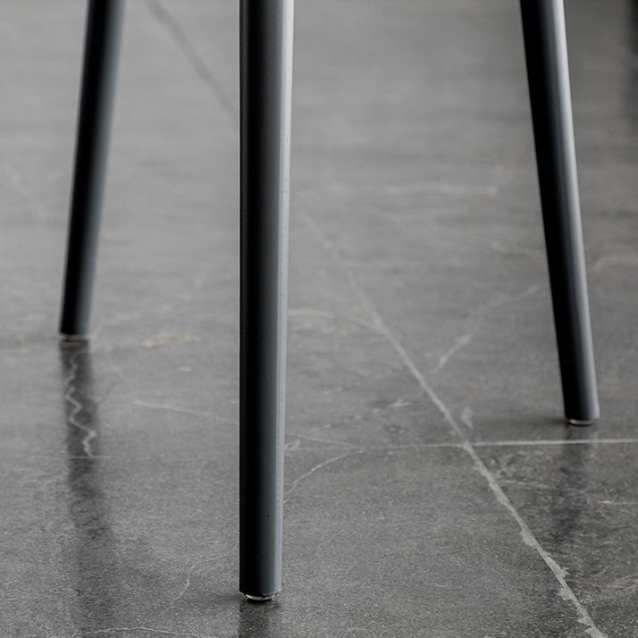 Contemporary Dining Chair Armless Chairs with Plastic Legs for Home