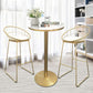 Sgabello da pranzo glam senza braccio sgabello da bar sul retro con base in metallo oro
