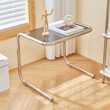 Tavolo laterale in metallo modernistico C vetro Topta laterale superiore per soggiorno