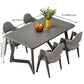 Standard Wood Dining Table with 2 Black Metallic Legs for Dining Furniture Clearhalo 'Dining Room Sets' 'Dining Tables & Seating' 'dining_room_set' 'furn' 'furn_dining_room_set' 'Furniture' 'furniture_dining_room_set' 'Kitchen & Dining Furniture' 'kitchen&dining_furn' 'kitchen' 1200x1200_6bcbf3a6-2a91-4432-9d1e-ad325e8542d8