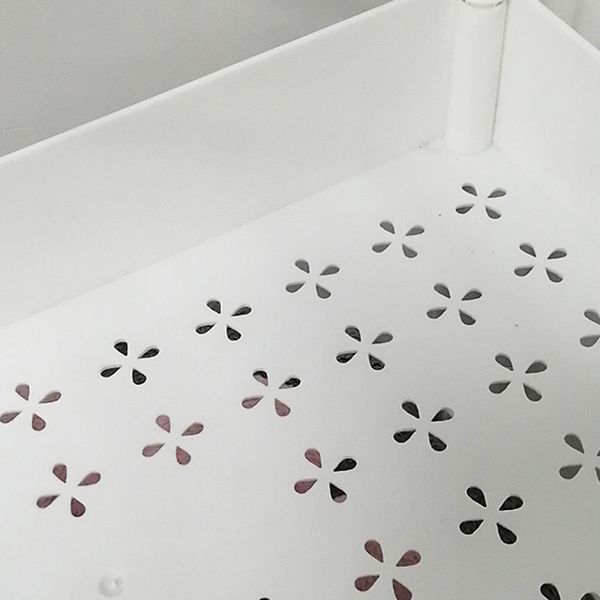 Rectangular Open Bookcase Modern Metal Bookshelf with Casters