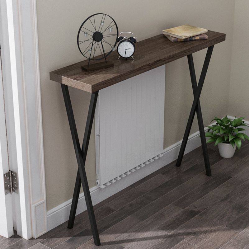 Tabella della console con console a metà secolo in legno massiccio, 31,49 "H