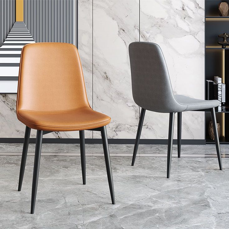 Contemporary Style Dining Chair Armless Chairs with Metal Legs for Kitchen Clearhalo 'Dining Chairs' 'Dining Tables & Seating' 'dining_chair' 'furn' 'furn_dining_chair' 'Furniture' 'furniture_dining_chair' 'Kitchen & Dining Furniture' 1200x1200_6bcf5438-5758-4f89-ab5e-61e4d175dd22