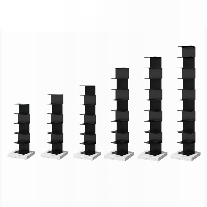 Geometric Metal Storage Bookcase Modern Home Office Bookshelf