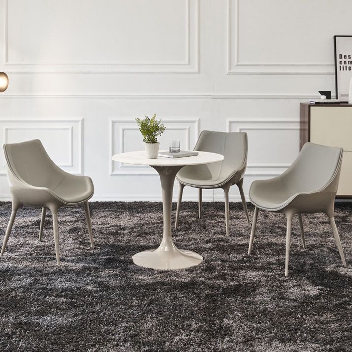 Sedia da pranzo in pelle finta sedia parsons in finitura opaca per casa