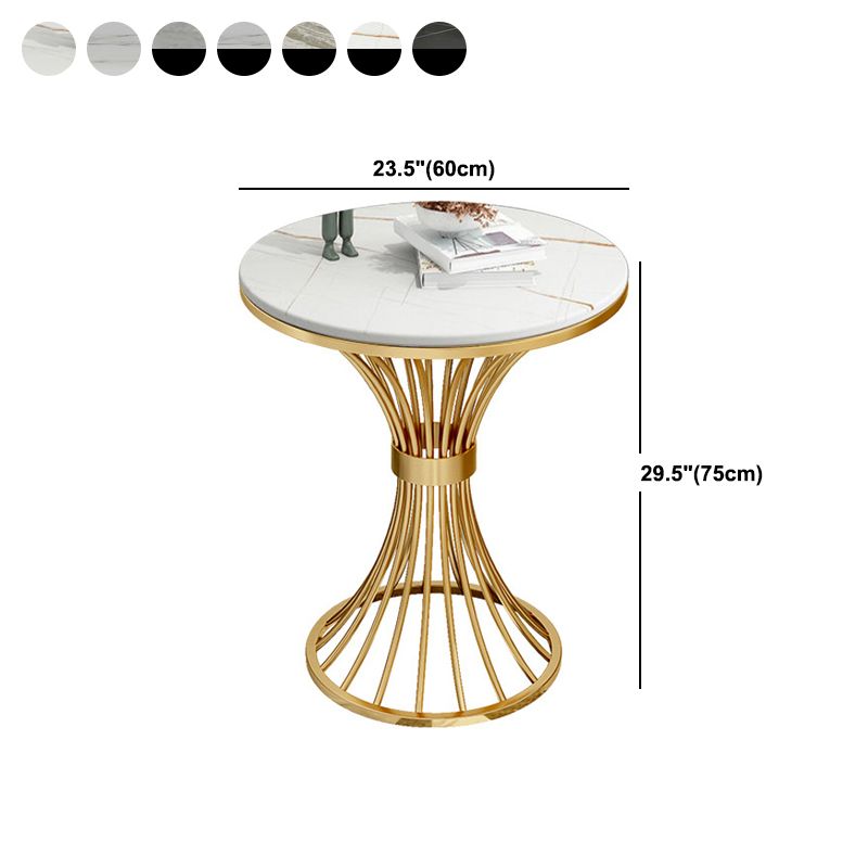Metal Traditional Luxury Round Table 29.5"H Stone Top Dining Table with Pedestal Base Clearhalo 'Dining Tables & Seating' 'Dining Tables' 'dining_table' 'furn' 'furn_dining_table' 'Furniture' 'Kitchen & Dining Furniture' 1200x1200_6bd0edb2-ae5d-4089-ab64-20307d6a5c08