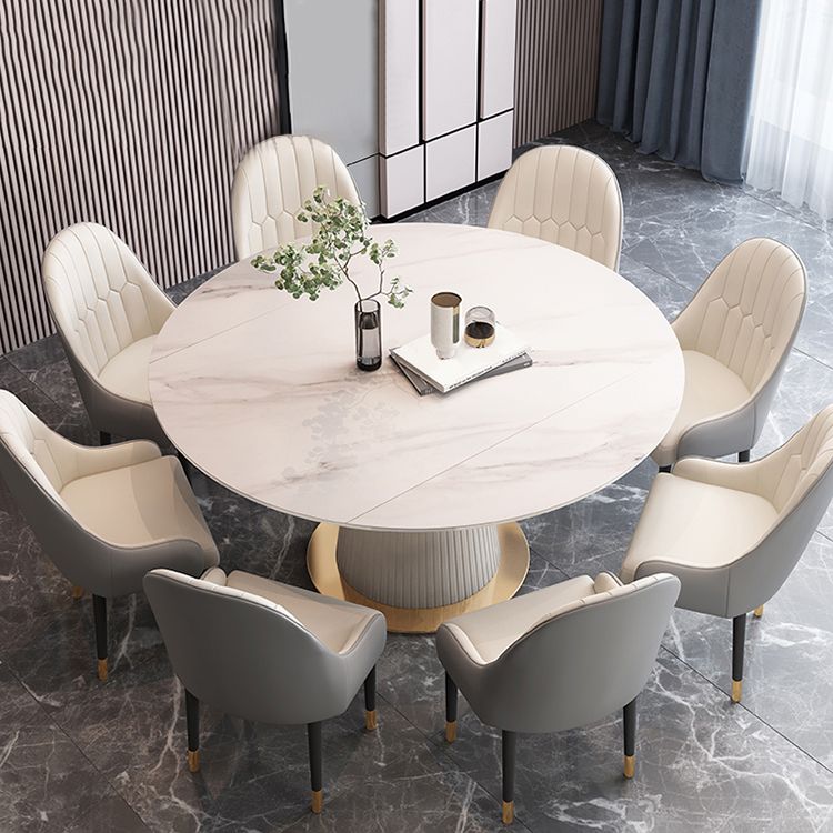 Round Dining Site Table Traditional Luxury Dinner Room Table with Drop Leaf Clearhalo ' dining_table' 'Dining Tables & Seating' 'Dining Tables' 'furn' 'furn_dining_table' 'Furniture' 'furniture_dining_table' 'Kitchen & Dining Furniture' 'kitchen&dining_furn' 'kitchen' 'kitchen_dining_table' 1200x1200_6bd18f3c-9a8d-47cd-89fc-4be4b89ddcd9
