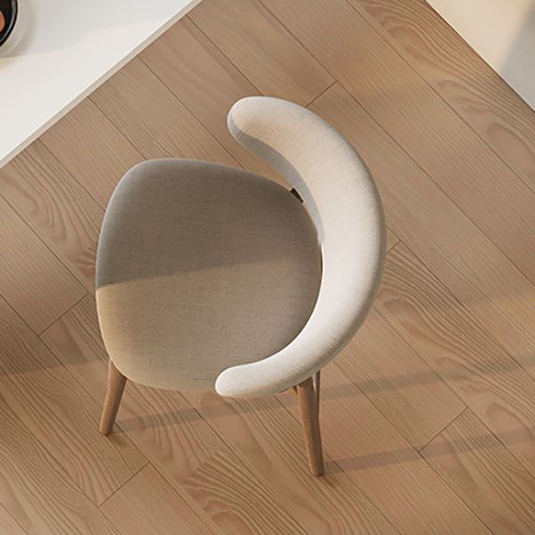 Solid Wood Dining Stools Low Back Upholstered Bar Stools with Footrest