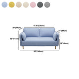 Sofá de brazo cuadrado estándar contemporáneo de lino para sala de estar, apartamento