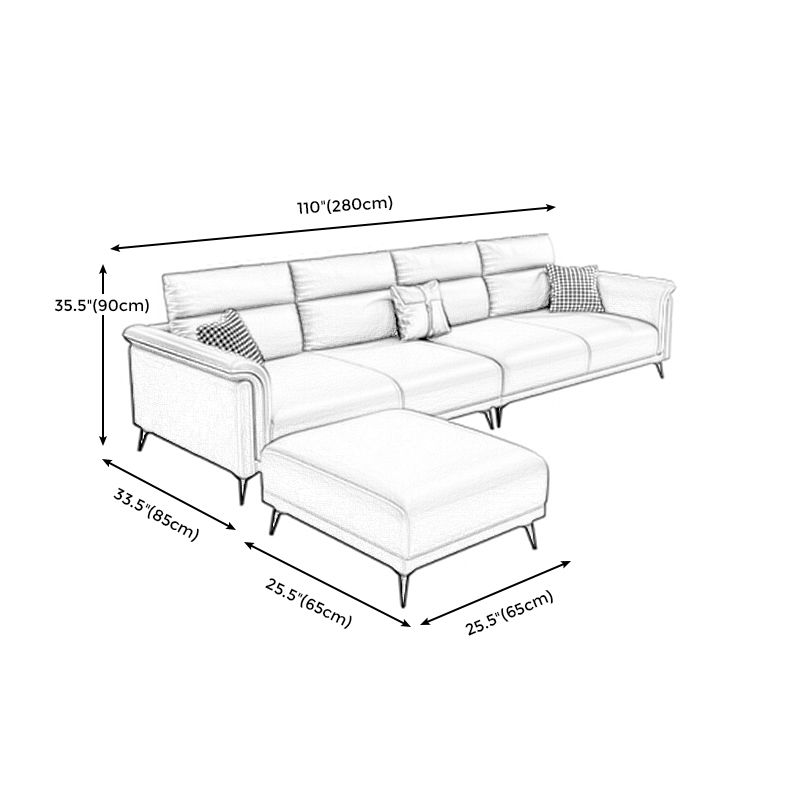 Dark Gray Faux Leather Sofa Stain-Resistant Pillow Top Arm Sectional Clearhalo 'furn' 'furn_sectionals' 'Furniture' 'furniture_sectionals' 'Living Room Furniture' 'Sectionals' 1200x1200_6bd492e9-3aa0-452b-8b76-de99ca3351d7