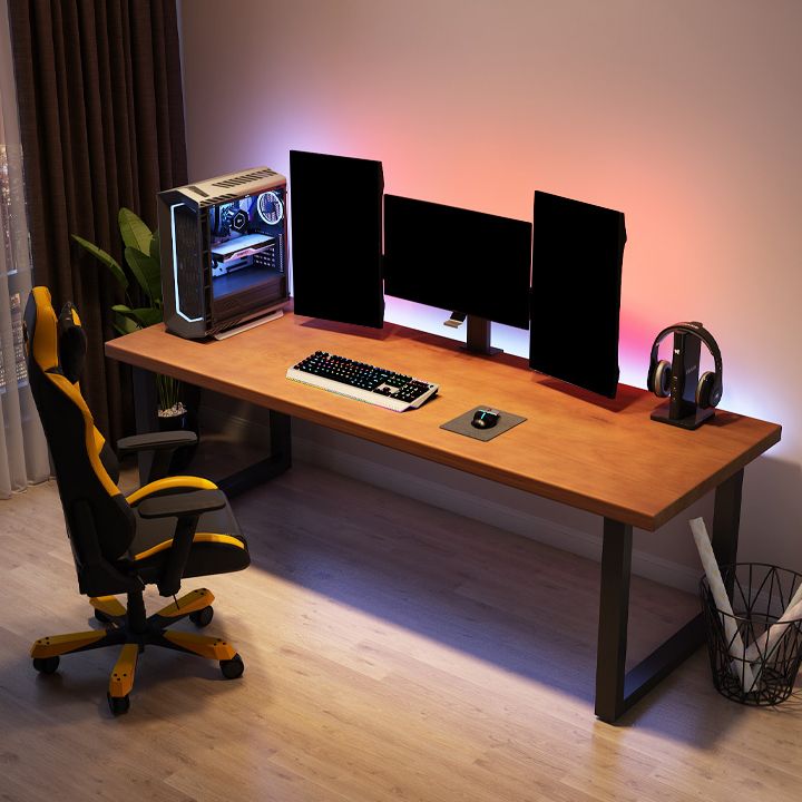 Modern Style Office Desk Rectangle Solid Wood Desk for Home Use Clearhalo 'Furniture' 'furniture_office_desk' 'Office Desks' 'Office Furniture' 'office_desk' 1200x1200_6bd5f140-2538-4c6b-abf8-bc04ed755aad