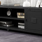 Industriële ijzeren TV-standaard Console Open opslag TV-mediastandaard voor woonkamer
