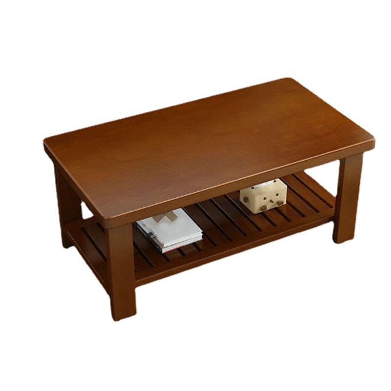 Nordic Style Coffee Table with Rectangular Solid Wood Base 4 Legs Clearhalo 'Coffee & Accent Tables' 'Coffee Tables' 'coffee_tables' 'furn' 'furn_coffee_tables' 'Furniture' 'Living Room Furniture' 1200x1200_6bd7d26c-f2d3-45b8-9c2e-4f3d8b36f280