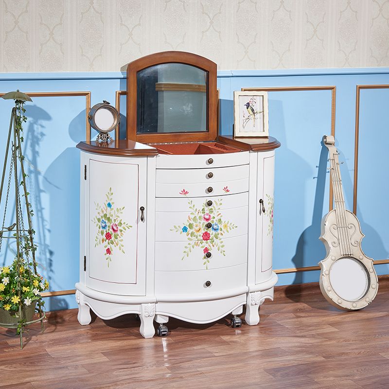 Victorian 1-Schubladen Eitelkeitssatz mit Stuhl und Spiegelverkederstisch