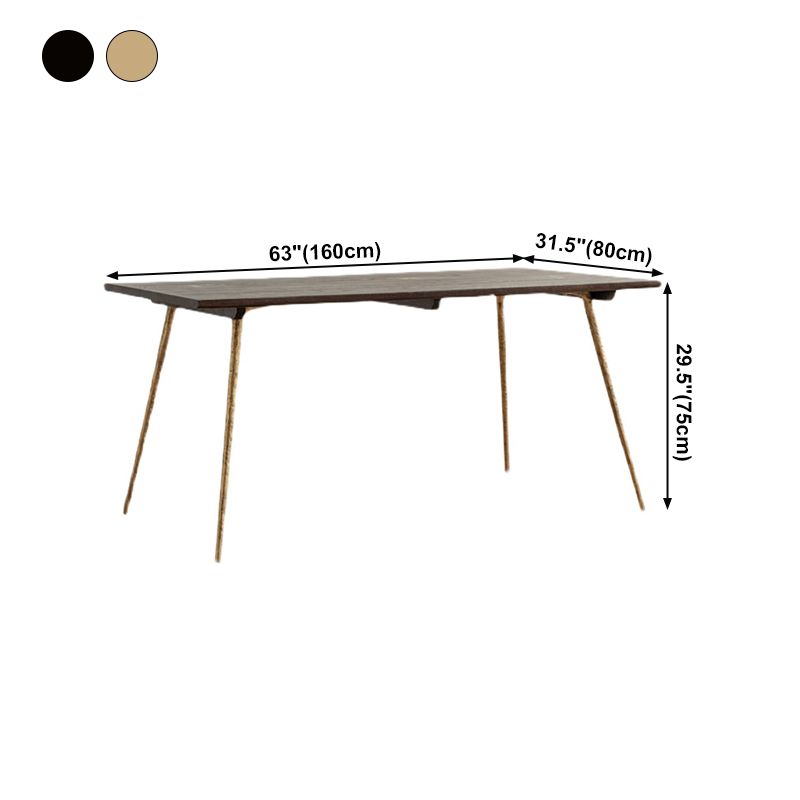 Oak Solid Wood Dining Table Industrial Rectangle Dining Table with 4 Legs Clearhalo ' dining_table' 'Dining Tables & Seating' 'Dining Tables' 'furn' 'furn_dining_table' 'Furniture' 'furniture_dining_table' 'Kitchen & Dining Furniture' 'kitchen&dining_furn' 'kitchen' 'kitchen_dining_table' 1200x1200_6bd8fd4d-0400-46f1-b33b-52fd13183986