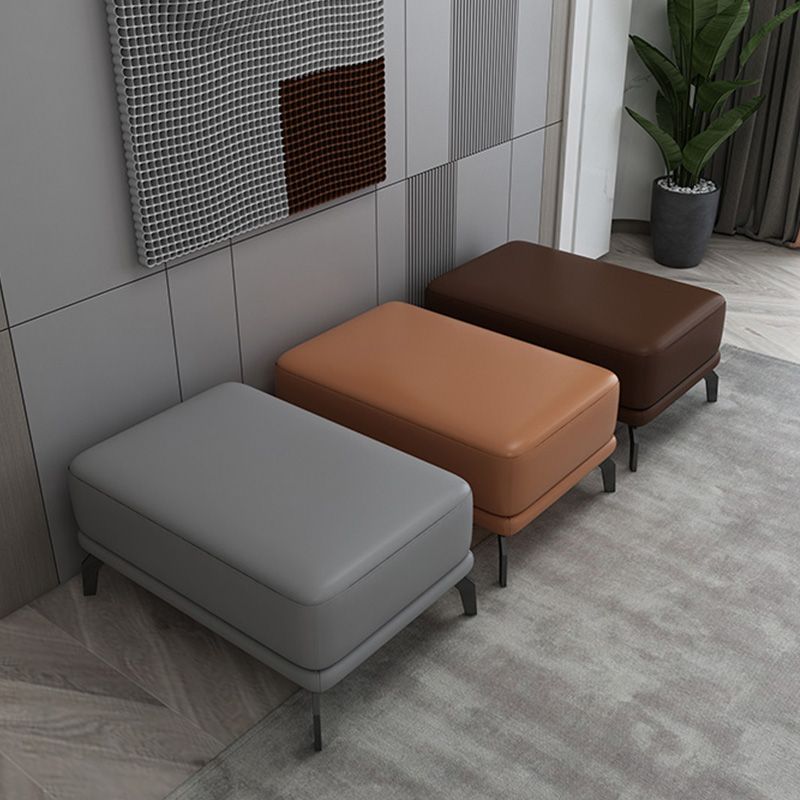 Rectangle Footstools Genuine Leather 23.4 Inch Width Standard Foot Stool Clearhalo 'furn' 'furn_ottomans_poufs' 'Furniture' 'Living Room Furniture' 'Ottomans & Poufs' 'ottomans_poufs' 1200x1200_6bd92025-d6e3-4a25-ae72-100ded3e425b