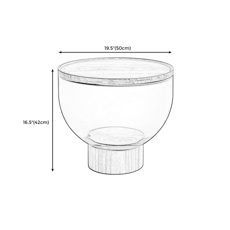 Tavolino laterale rotondo in stile contemporaneo