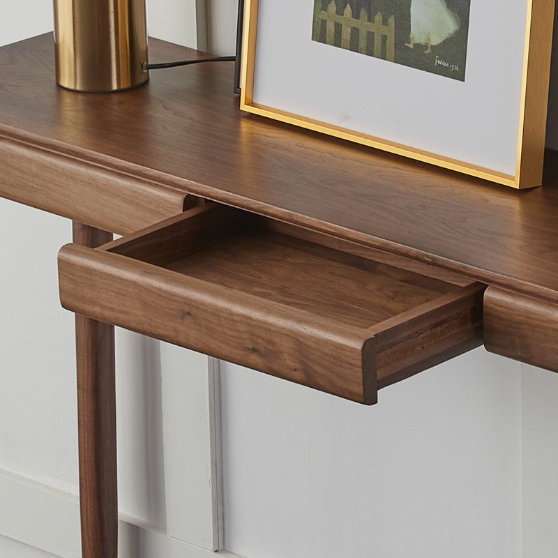 Rectangle Shape Console Table Walnut Wood Console Sofa Table for Hall