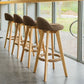 Contemporary Solid Wood Swivel Barstool Bristol Bar Stool with Footrest and Low Back Clearhalo 'Bar Furniture' 'Bar Stools' 'bar_stools' 'furn' 'furn_bar_stools' 'furniture_bar_stools' 'Kitchen & Dining Furniture' 'kitchen&dining_furn' 'kitchen' 'kitchen_furn' Furniture' 1200x1200_6bda52d6-5320-45c7-a74b-aa7fdf566de0