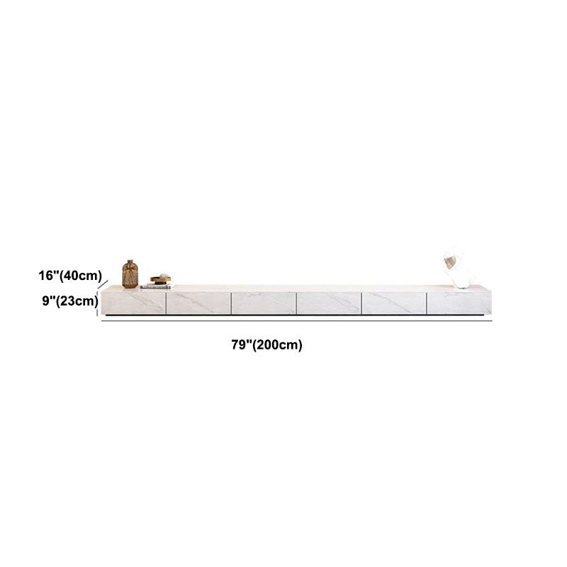 Stone TV Stand Modern TV Console with 6 Drawers Included, White Clearhalo 'furn' 'furn_tv_stands_entertainment_centers' 'Furniture' 'Living Room Furniture' 'TV Stands & Entertainment Centers' 'TV Stands & Media Storage Furniture' 'tv_stands_entertainment_centers' 1200x1200_6bdadd18-3116-43ac-849c-6b966f3a3139