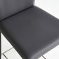 Tabourets de bar modernes sans accoudoirs à dossier bas en similicuir avec base en métal