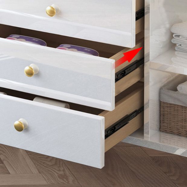 Moderno cuffia da pranzo in legno semplice credenza con cassetto per soggiorno senza specchio