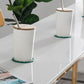 Glam Rectangle Counter Height Dining Table White and Gold Pub Table Clearhalo 'Bar Furniture' 'Bar Tables' 'bar_tables' 'furn' 'furn_bar_tables' 'Furniture' 'Kitchen & Dining Furniture' 1200x1200_6bdea24c-c8a4-4291-8fe6-c7372605bbb7