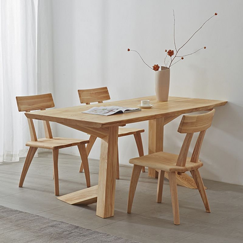 Moderne stijl dinette set 1/2/4/5 pcs rechthoek vaste houten dinette tafel met stoel