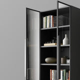 Modern Faux Wood Display Stand Standard Grey Display Cabinet for Dining Room Clearhalo 'Display & China Cabinets' 'display_china_cabinets' 'furn' 'furn_display_china_cabinets' 'Furniture' 'Kitchen & Dining Furniture' 1200x1200_6be01e11-6b20-463c-8274-62f24db9b127