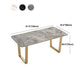 Luxury Sintered Stone Top Kitchen Table Rectangle Table with Double Pedestal in Gold Clearhalo ' dining_table' 'Dining Tables & Seating' 'Dining Tables' 'furn' 'furn_dining_table' 'Furniture' 'furniture_dining_table' 'Kitchen & Dining Furniture' 'kitchen&dining_furn' 'kitchen' 'kitchen_dining_table' 1200x1200_6be1e108-a442-48f4-b4fd-ef0a7aa715d8