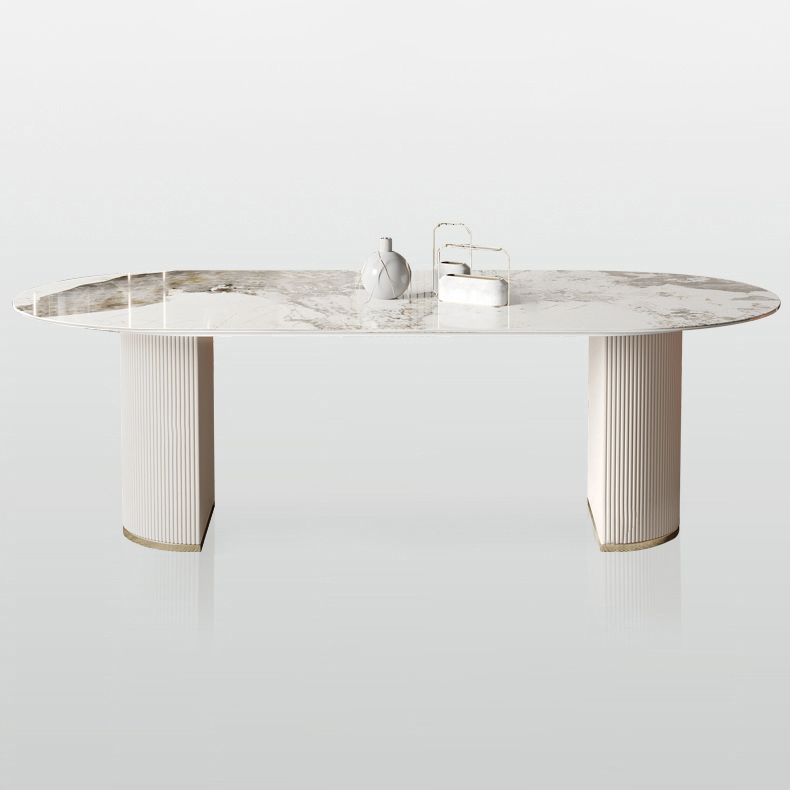 Metal Traditional Luxury Oval Dining Table Sintered Stone Table for Dining Room Clearhalo ' dining_table' 'Dining Tables & Seating' 'Dining Tables' 'furn' 'furn_dining_table' 'Furniture' 'furniture_dining_table' 'Kitchen & Dining Furniture' 'kitchen&dining_furn' 'kitchen' 'kitchen_dining_table' 1200x1200_6be321a2-124f-4508-b7ee-df2d1eebec3b