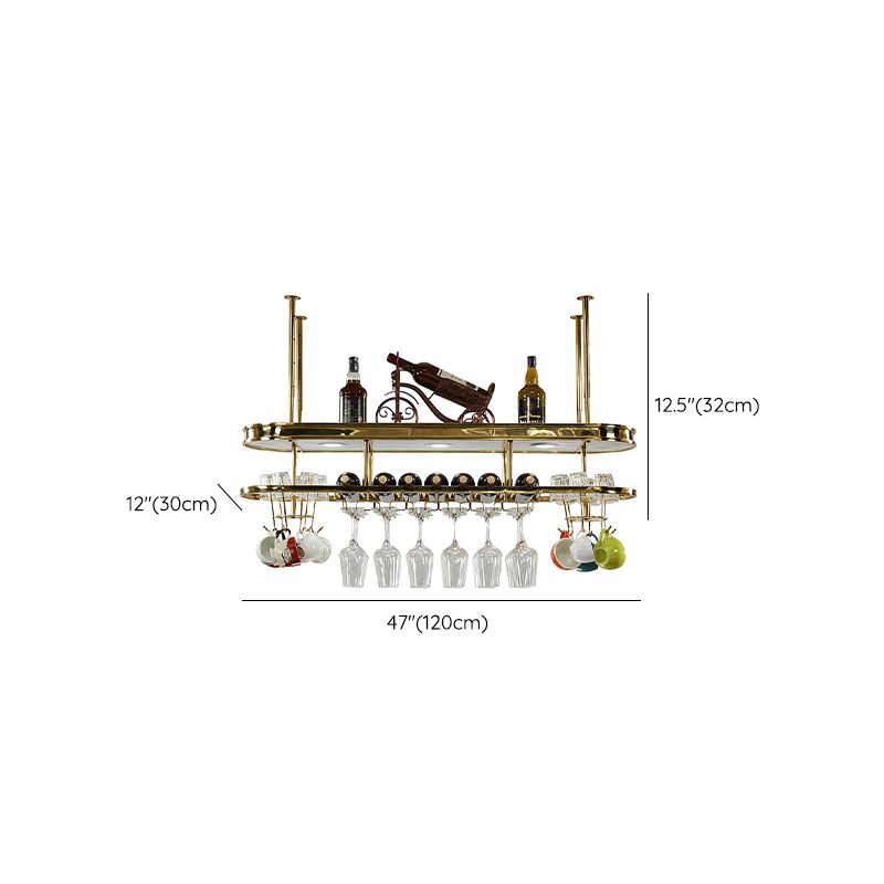 ステンレススチールワインラックモダンスタイルハンギングワインラックホルダーの金