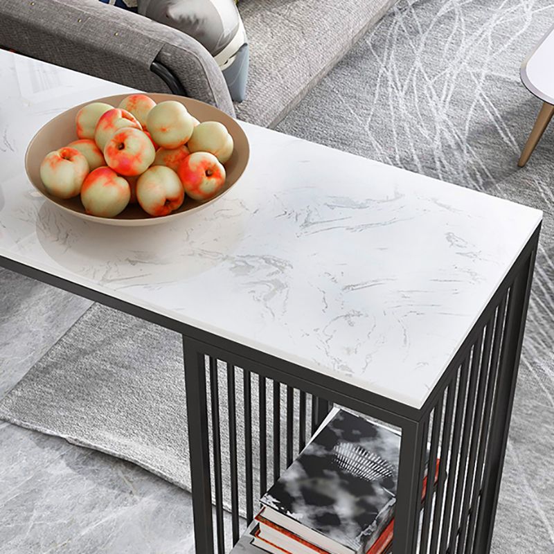 Artificial Marble Top Bar Table 42-inch Height Industrial Bistro Table for Restaurant Clearhalo 'Bar Furniture' 'Bar Tables' 'bar_tables' 'furn' 'furn_bar_tables' 'Furniture' 'furniture_bar_tables' 'Kitchen & Dining Furniture' 1200x1200_6be691ea-1806-4465-8a6e-fcb16d725e98