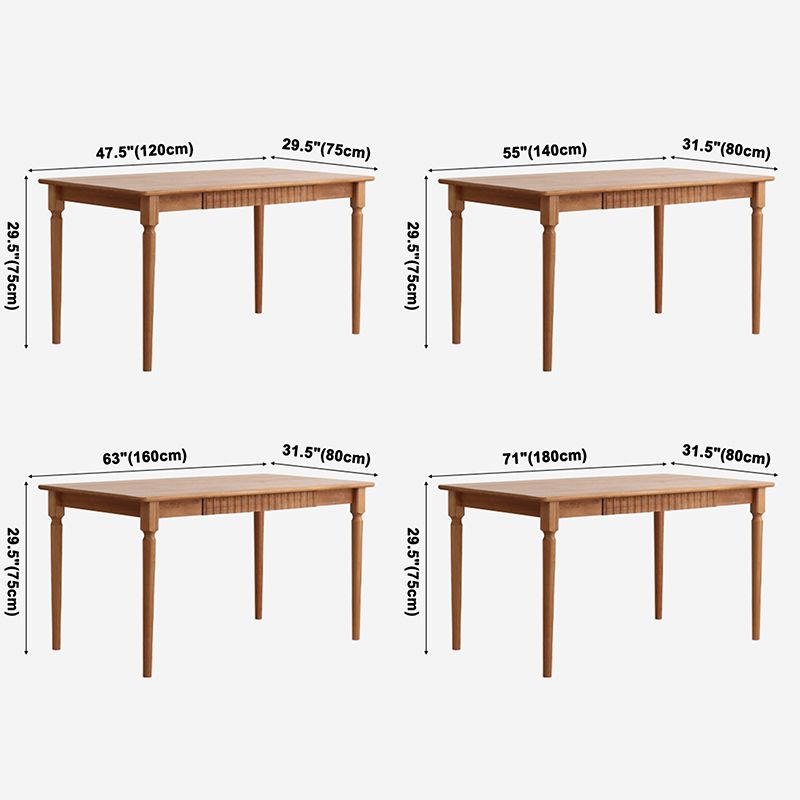 Modern Cherry Solid Wood Table Rectangle Dining Table with 4 Legs for Restaurant Clearhalo ' dining_table' 'Dining Tables & Seating' 'Dining Tables' 'furn' 'furn_dining_table' 'Furniture' 'furniture_dining_table' 'Kitchen & Dining Furniture' 'kitchen&dining_furn' 'kitchen' 'kitchen_dining_table' 1200x1200_6be6e4ea-8c21-4c78-86bc-a8fad9f6289a