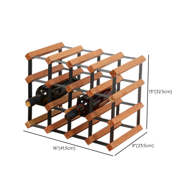Tafelbladwijnrek massief houten flesjes rek voor woonkamer
