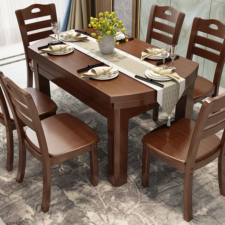 Modern Style Round 54.33" Dining Table Solid Wood Drop-Leaf Dining Table for Home Use Clearhalo ' dining_table' 'Dining Tables & Seating' 'Dining Tables' 'furn' 'furn_dining_table' 'Furniture' 'furniture_dining_table' 'Kitchen & Dining Furniture' 'kitchen&dining_furn' 'kitchen' 'kitchen_dining_table' 1200x1200_6beab189-1a2f-473d-8cbf-99b6e0e8e515