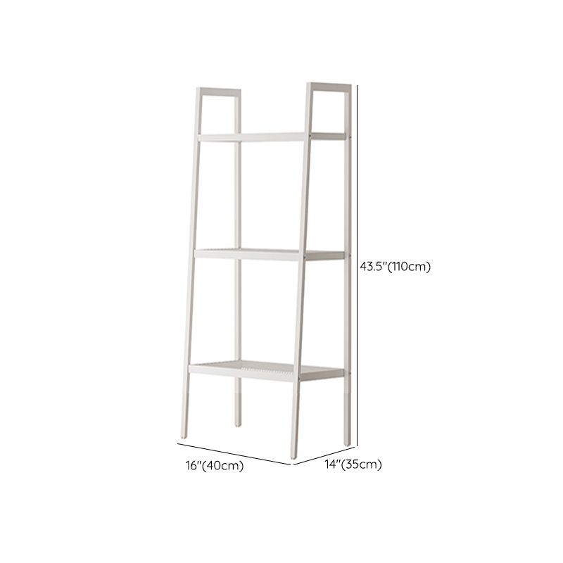 Scandinavian Open Back Bookshelf Ladder Metal Bookcase with Shelves