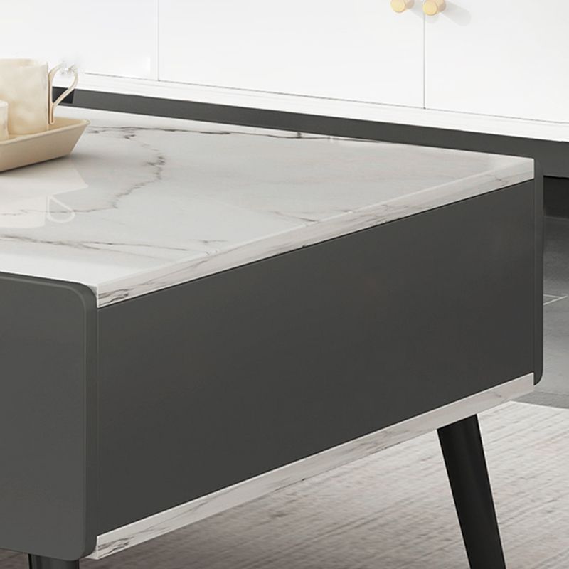 Rectangle Single Coffee Table Four Legs Coffee Table with Storage Clearhalo 'Coffee & Accent Tables' 'Coffee Tables' 'coffee_tables' 'furn' 'furn_coffee_tables' 'Furniture' 'Living Room Furniture' 1200x1200_6beda5e3-6d88-4bdc-9905-356bedbbdbb9