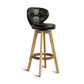 Scandinavia Style Bar-stool Wooden Legs Round Seat for Restaurant Bar Clearhalo 'Bar Furniture' 'Bar Stools' 'bar_stools' 'furn' 'furn_bar_stools' 'furniture_bar_stools' 'Kitchen & Dining Furniture' 'kitchen&dining_furn' 'kitchen' 'kitchen_furn' Furniture' 1200x1200_6bee5700-1308-4294-ad31-1add777a7117