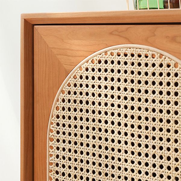 Cajón Pine Wood aparador de estantería ajustable moderna Credenza para sala de estar