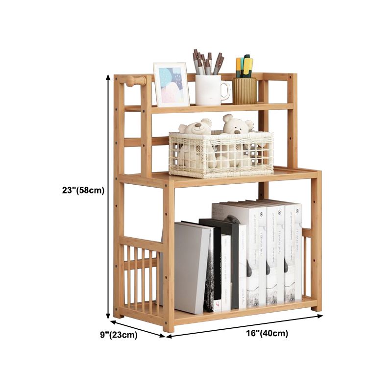 Bibliothèque d'étagère en bambou Bibliothèque à dos ouvert naturel pour la salle d'étude