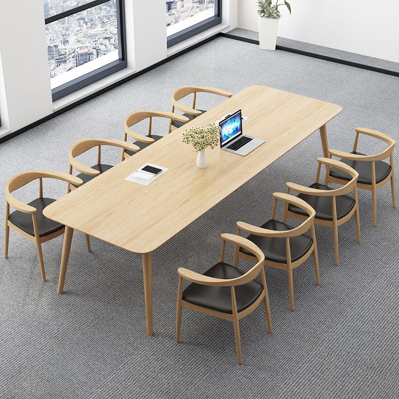 Contemporary Solid Wood Writing Desk Rectangular Office Desk Clearhalo 'furn' 'furn_office_desk' 'Furniture' 'Office Desks' 'Office Furniture' 'office_desk' 1200x1200_6bf03413-0139-4b06-8264-76e2a133793b