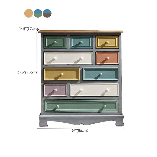 Coastal Dresser Solid Wood Storage Chest Dresser with 8/10/12 Drawers